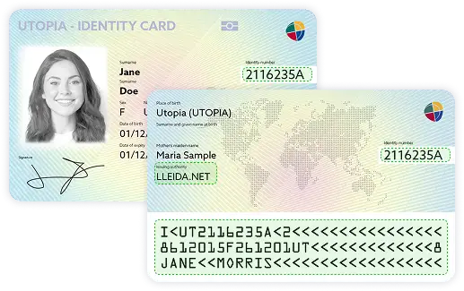 Ilustración de un documento de identidad siendo escaneado para verificación digital