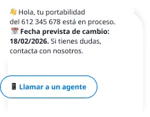 Mensaje RCS con boton para iniciar llamada telefonica directa