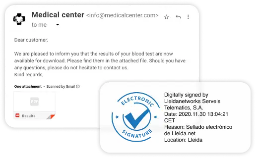 Registered Delivery for Diagnostic Results and Appointment Reminders